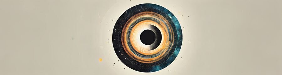 illustrazione sfondo con elementi astratti e motivi geometrici a tema surreale