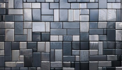 Polished Natural Stone Wall Background with Tiles A Serene and Timeless Texture for Interior Design or Artistic Compositions