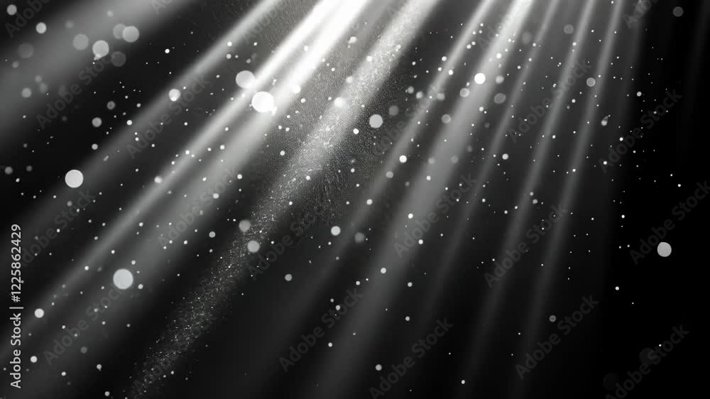 Poster beautiful rays of light streaming through darkness create a mystical atmosphere in a serene setting