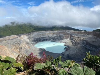 Blue lake crater of Poas Volcano in Costa Rica © Ann