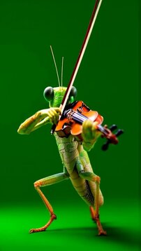 grasshopper playing the violin