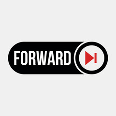 Multimedia Forward Button vector illustration
