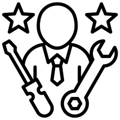 Skill Human Resource and Employment Icon Line Vector Design