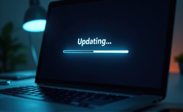 laptop computer with updating screen