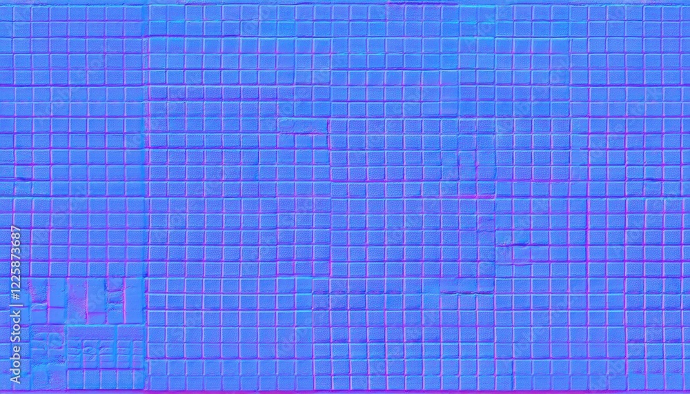 Poster highly detailed subway square tile pattern texture with bump mapping perfect for metro floor or wall