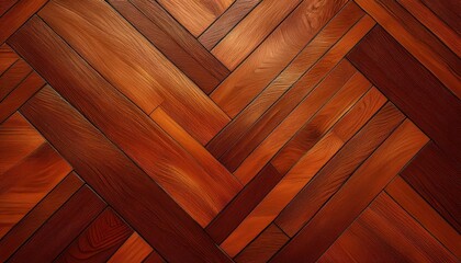 Warm and Inviting Oak Cinnamon Chevron Floor Texture with Elegant Geometric Pattern, Showcasing Rich Wood Grain and Intricate Detailing, Perfect for Interior Design Inspiration.