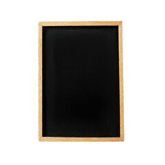 A wooden-framed black chalkboard, suitable for writing or drawing, Transparent Background.
