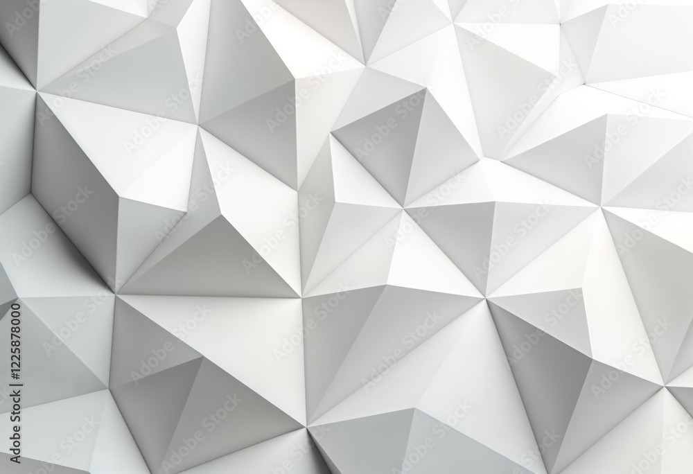 Aufkleber abstract geometric pattern design. white background with 3d triangles. modern tech style. futuristic