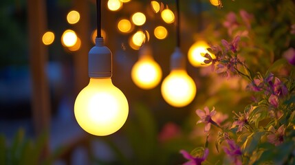 Green Energy Concepts. Wireless Light Bulb surrounded by Green Leaf form as Sign of Lights On. Carbon Neutral and Emission ,ESG for Clean Energy. Sustainable Resources, Renewable and Environmental