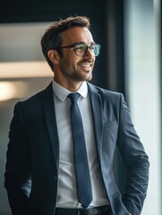 Fototapeta premium Successful Business Professional in Suit