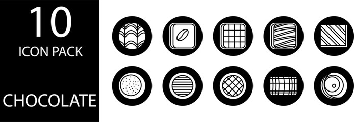 A bar-shaped chocolate icon with cutout details, perfect for food-themed designs.