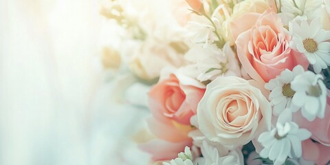 Obraz premium Bouquet of Soft Pink Flowers