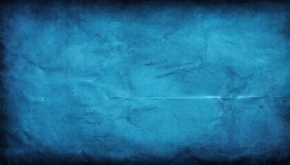 Fototapeta premium Vintage Charm Abstract Crumpled Paper Backdrop on Dark Border with Old Blue Textures, Embracing a Timeless Atmosphere
