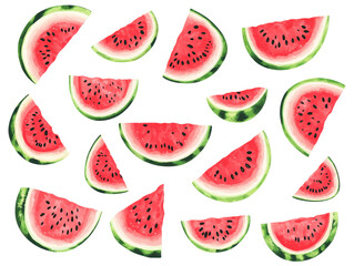 Isolated Watermelon Slices