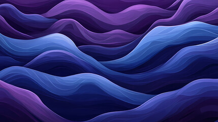 Obraz premium Deep sea wave pattern with dark indigo blue and purple hues, dark, purple, wave pattern. Indigo Wave. Illustration