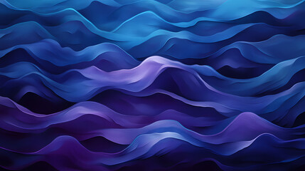 Obraz premium Deep sea wave pattern with dark indigo blue and purple hues, dark, purple, wave pattern. Indigo Wave. Illustration