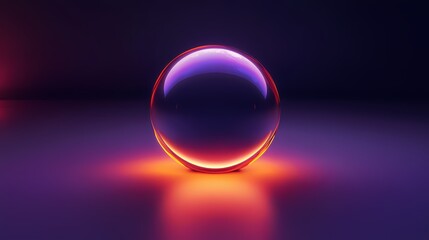 A Futuristic 3D Render of a Glowing Orb in a Sci-Fi Setting