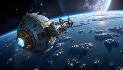 A Next-generation Space Station Orbiting The Earth