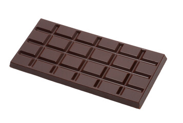 Chocolate bar isolated on transparent layered background.