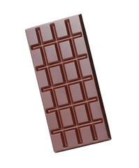 Chocolate bar isolated on transparent layered background.