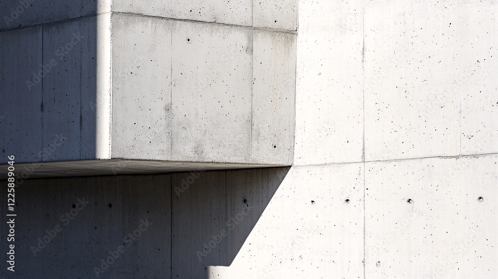 Poster sunlight casting strong shadows on modern building facade