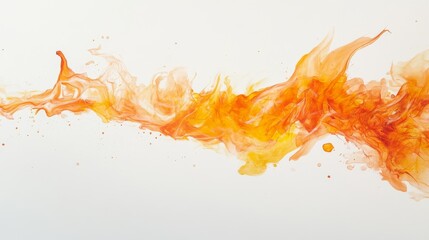 Fire flames isolated on white background