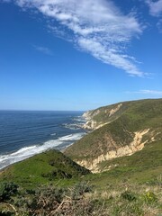 Beautiful Hiking Trail, Northern California Point Reyes with Pacific Ocean Shoreline in Winter