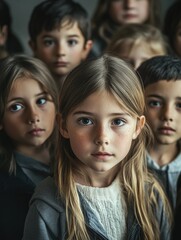Obraz premium Innocence Gaze: A Family Moment