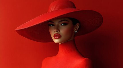 Red Passion: A Stunning Portrait of Elegance