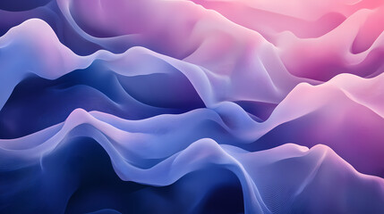 Fototapeta premium Abstract background of translucent indigo smoke waves in aerial view. Indigo Wave. Illustration