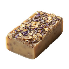 Natural handmade soap with oats and lavender, perfect for skincare routines and relaxation at home