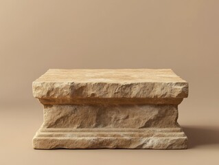 Rough-Textured Stone Bench