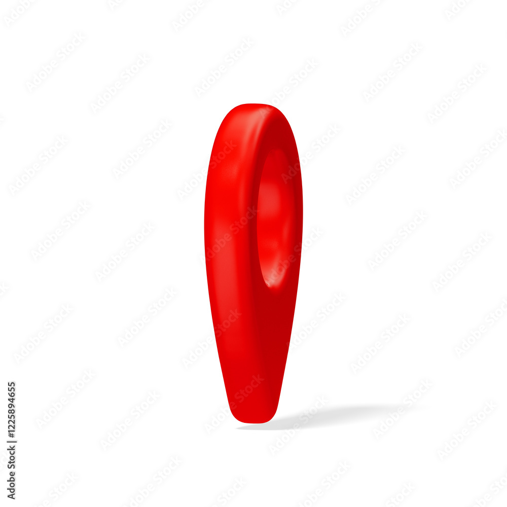 Aufkleber 3d red plastic map location pointer with shadow isolated on transparent background. destination pin 