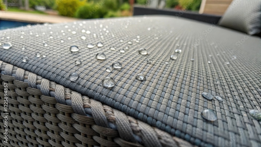 Aufkleber detailed shot of the texture of weatherproof fabric used for the seating emphasizing its durability 