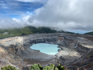 Blue lake crater of Poas Volcano in Costa Rica © Ann