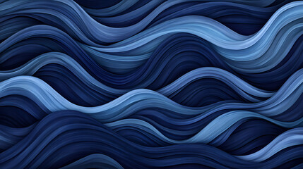 Deep indigo blue ocean wave pattern with subtle ripples and texture, peaceful vibe, indigo blue waves, soothing ocean scene. Indigo Wave. Illustration