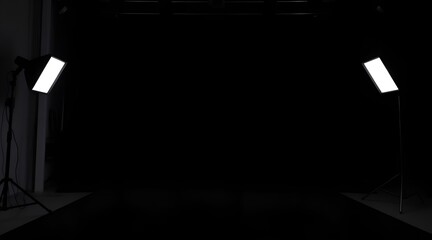 Professional stock photography is set against a black studio backdrop with white lights.