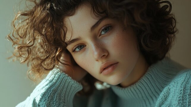 Chic and Curly Pixie Hair