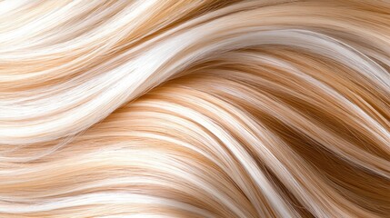 Blonde hair, wavy texture, close-up, studio shot, beauty background