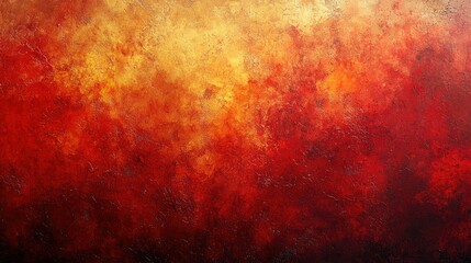 Obraz premium Abstract Red And Gold Textured Painting