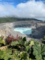 Blue lake crater of Poas Volcano in Costa Rica © Ann