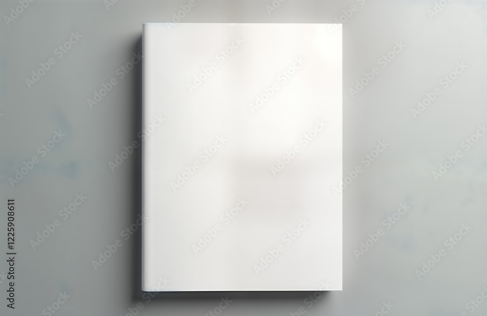 Aufkleber Blank white A4 sheet mockup. Empty space for design ideas. Versatile template for various print projects. Potential uses include brochures newsletters business cards. Modern, simple design suitable