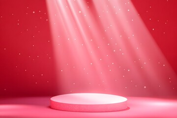 empty podium with spotlight