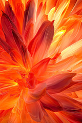 Obraz premium Leuchtende Blüten in warmen Rot- und Orangetönen für fröhliche Akzente