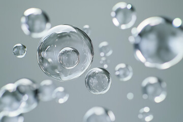 Luftblasen auf schwarzem Hintergrund f&uuml;r kreative und elegante Designs

