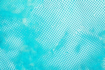 A bright, turquoise pop art retro background with halftone textures and a playful, comic style.