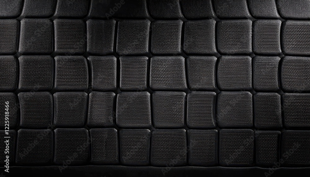 Aufkleber striking panoramic view of seamless black rubber pads with intricate textures, creating a unique vis