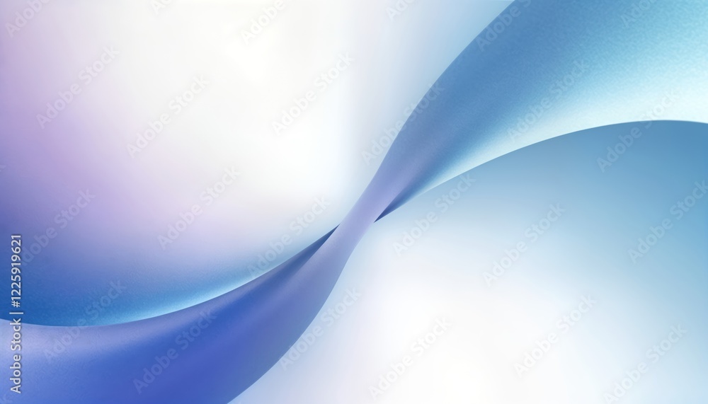 Poster abstract design with gradient blue, purple colors. semi-circular curved lines create flowing dynamic