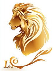 Illustration of a majestic lion symbolizing the zodiac sign Leo. Perfect for astrology themes, horoscopes, and zodiac-inspired designs, capturing Leo's strength and charisma.