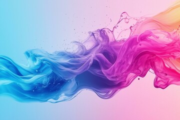 Fototapeta premium Fluid, liquid color shapes in a futuristic design with soft gradients, creating an aesthetic that's clean and modern.